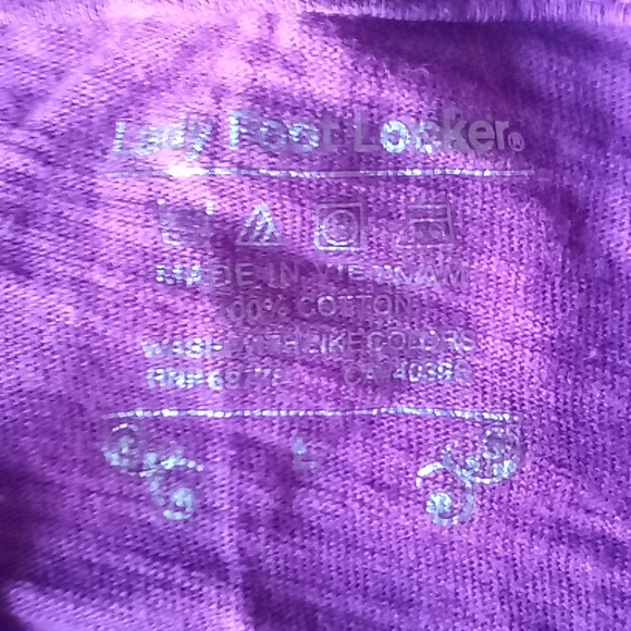 Lady Foot Locker Lg Purple V Neck - Picture 3 of 3